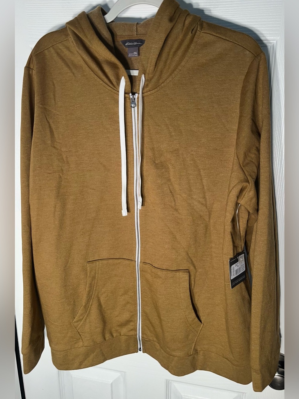 NWT Women’s XXL Eddie Bauer Bronze Camp Fleece Hooded Full Zip Jacket Fall Color